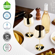 Load image into Gallery viewer, Stainless Steel Wine Glasses - Set of 4_Gold