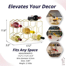 Load image into Gallery viewer, Gusto Nostro Countertop Wine Rack - Gold