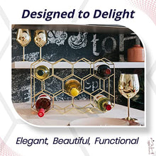Load image into Gallery viewer, Gusto Nostro Countertop Wine Rack - Gold