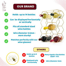Load image into Gallery viewer, Gusto Nostro Countertop Wine Rack - Gold