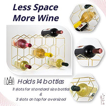 Load image into Gallery viewer, Gusto Nostro Countertop Wine Rack - Gold