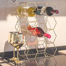 Load image into Gallery viewer, Gusto Nostro Countertop Wine Rack - Gold