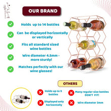 Load image into Gallery viewer, Gusto Nostro Countertop Wine Rack - Rose