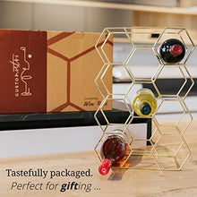 Load image into Gallery viewer, Gusto Nostro Countertop Wine Rack - Gold