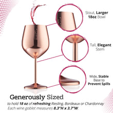 Load image into Gallery viewer, Stainless Steel Wine Glasses - Set of 4_Rose Gold