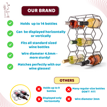 Load image into Gallery viewer, Gusto Nostro Countertop Wine Rack - Black
