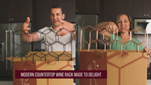 Load and play video in Gallery viewer, Gusto Nostro Countertop Wine Rack - Black