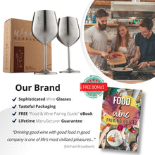 Carica l'immagine nel visualizzatore di Gallery, Bicchieri da vino in acciaio inossidabile - Argento