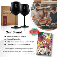 Load image into Gallery viewer, Stainless Steel Wine Glasses - Black