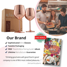 Load image into Gallery viewer, Stainless Steel Wine Glasses - Rose Gold