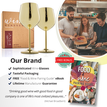 Lade das Bild in den Galerie-Viewer, Weingläser aus Edelstahl – Gold