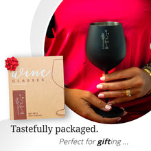 Load image into Gallery viewer, Stainless Steel Wine Glasses - Black