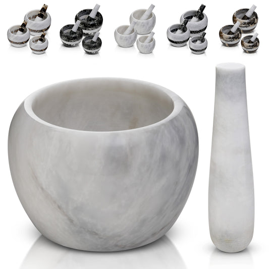 Marble Mortar and Pestle Set_White