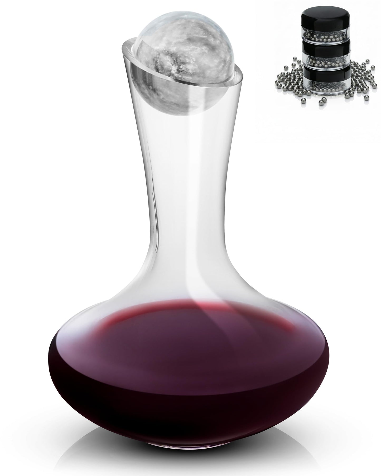 Gusto Nostro - Crystal Wine Decanter - Handblown, Lead-free Red Wine Decanter (Designed in Italy)