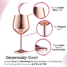 Load image into Gallery viewer, Stainless Steel Wine Glasses - Set of 4_Rose Gold
