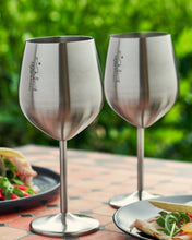 Load image into Gallery viewer, Stainless Steel Wine Glasses - Set of 4_Silver
