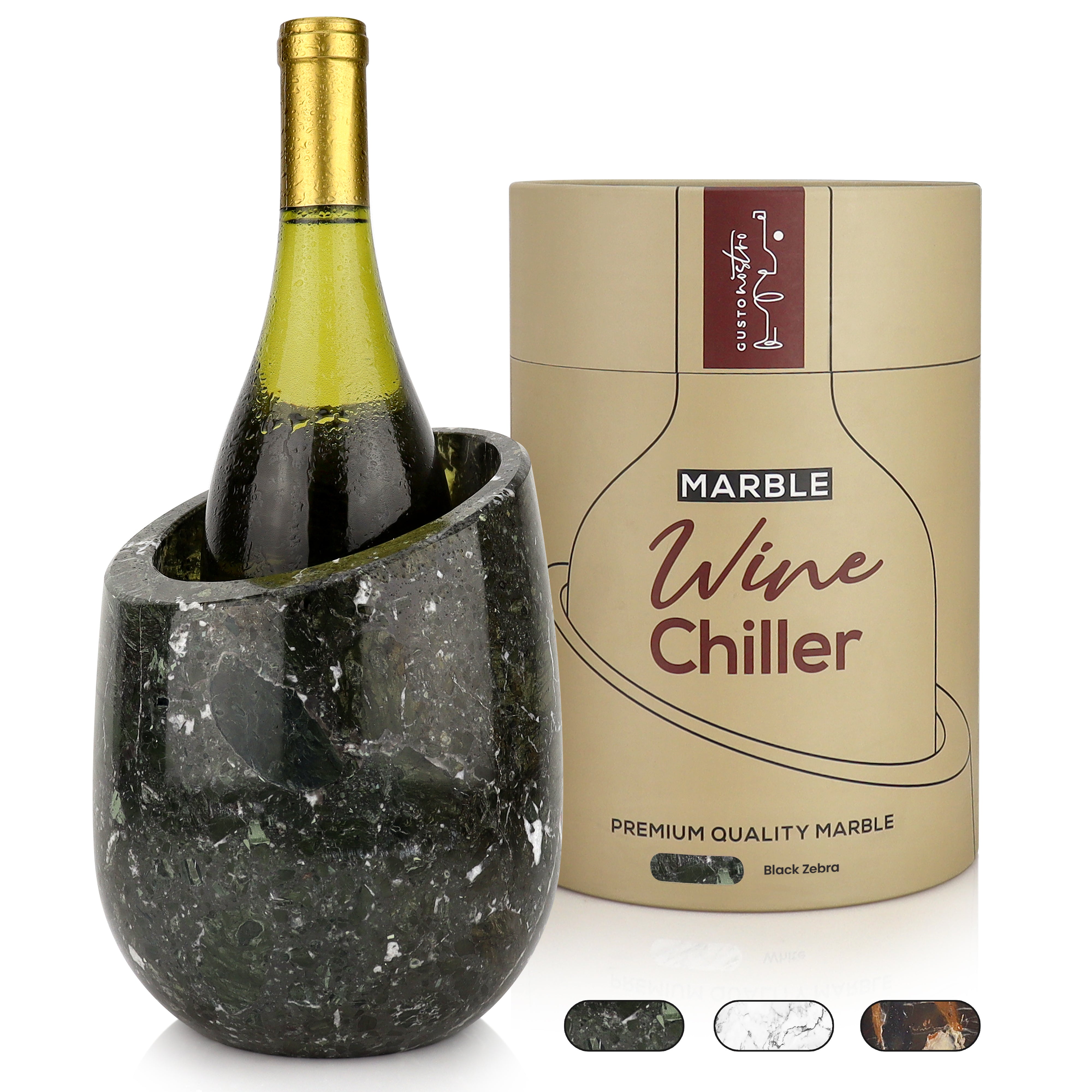 marbleNo.T2505親子リンクコーデボーホーデザインタッセル付き Gusto Nostro Marble Wine Chiller - Black Zebra