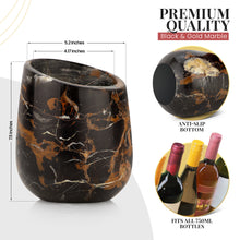 Load image into Gallery viewer, Gusto Nostro Marble Wine Chiller - Black &amp; Gold
