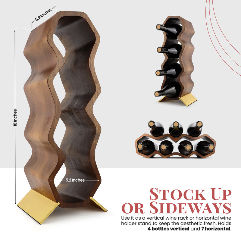 Gusto Nostro Wood Wine Rack - Acacia