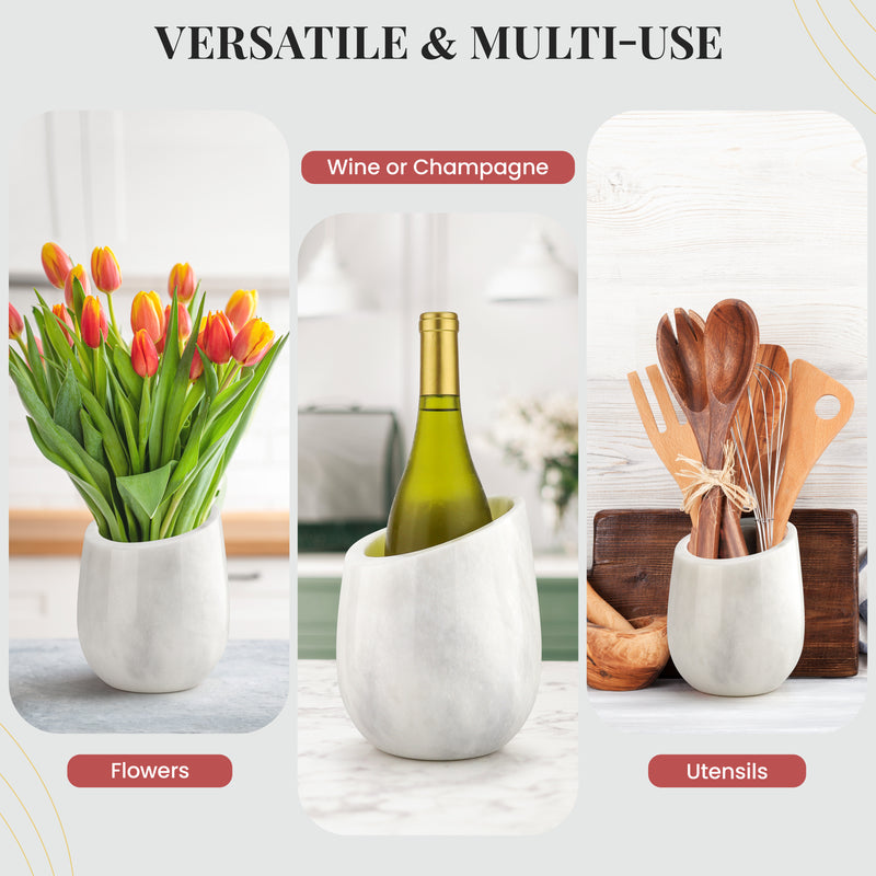 Gusto Nostro Marble Wine Chiller - White