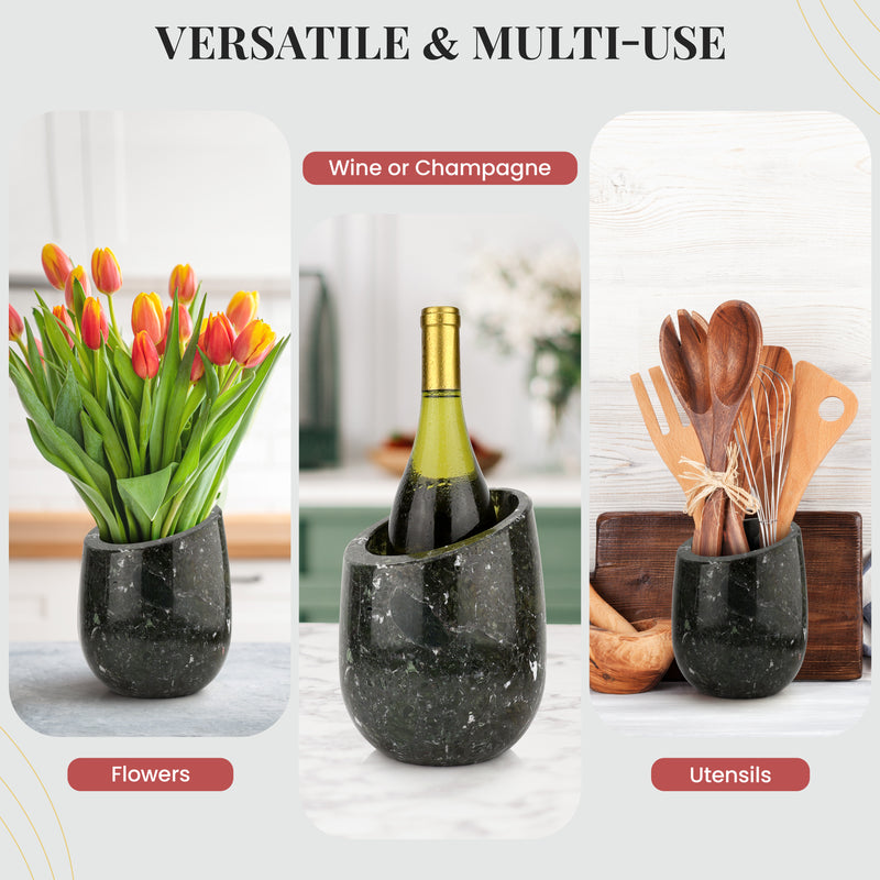 Gusto Nostro Marble Wine Chiller - Black Zebra
