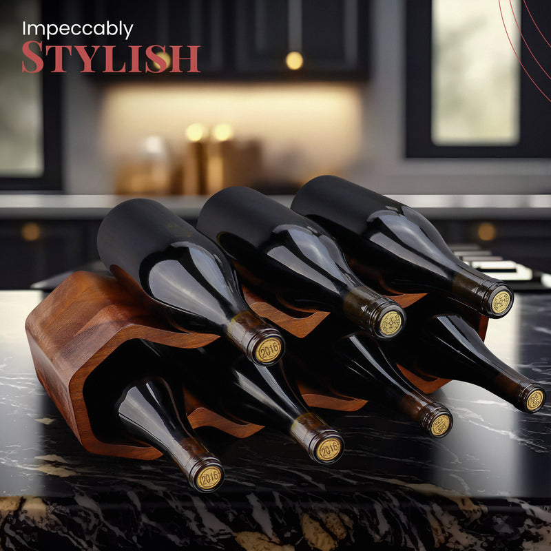 Gusto Nostro Wood Wine Rack - Acacia