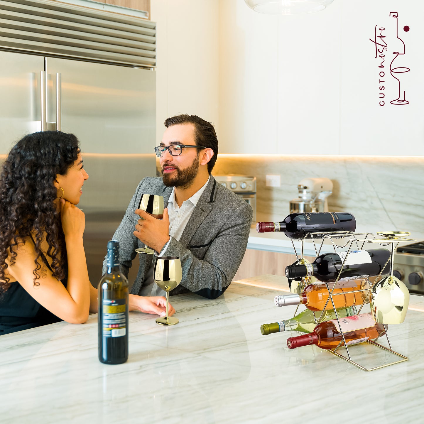 Portabottiglie da appoggio Gusto Nostro - Nero
