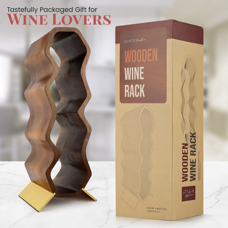 Gusto Nostro Wood Wine Rack - Acacia