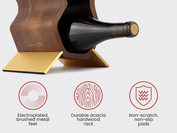 Gusto Nostro Wood Wine Rack - Acacia