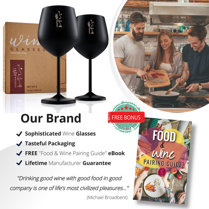 Stainless Steel Wine Glasses - Black