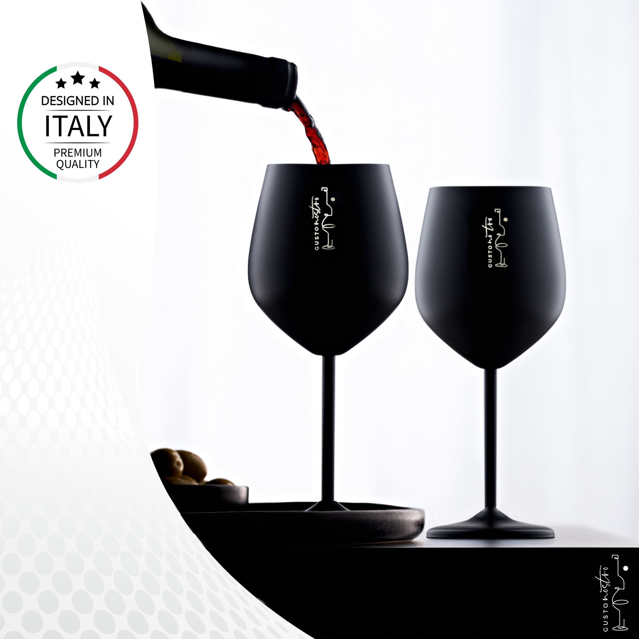 Stainless Steel Wine Glasses - Silver – Gusto Nostro