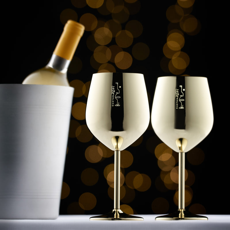 Bicchieri da vino in acciaio inossidabile - Oro