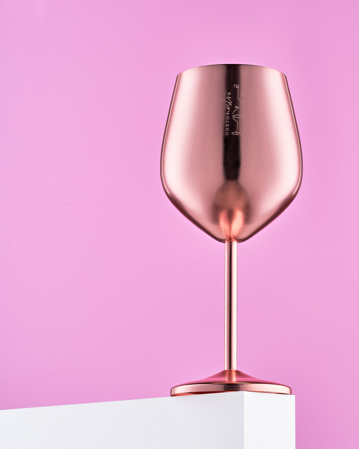 Rose Gold Stainless Steel Wine Glasses With Built-in Aerator – Perfect For Camping & Home (Gold)